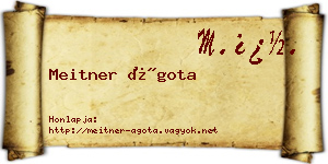 Meitner Ágota névjegykártya